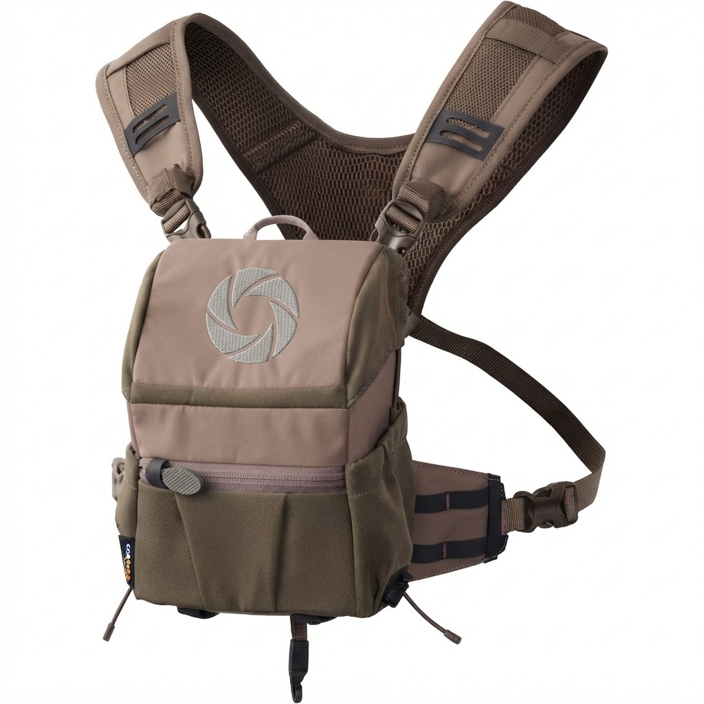 OPTICMART Hunting Chest Pack – Adjustable Binocular Harness & Outdoor Gear Bag
