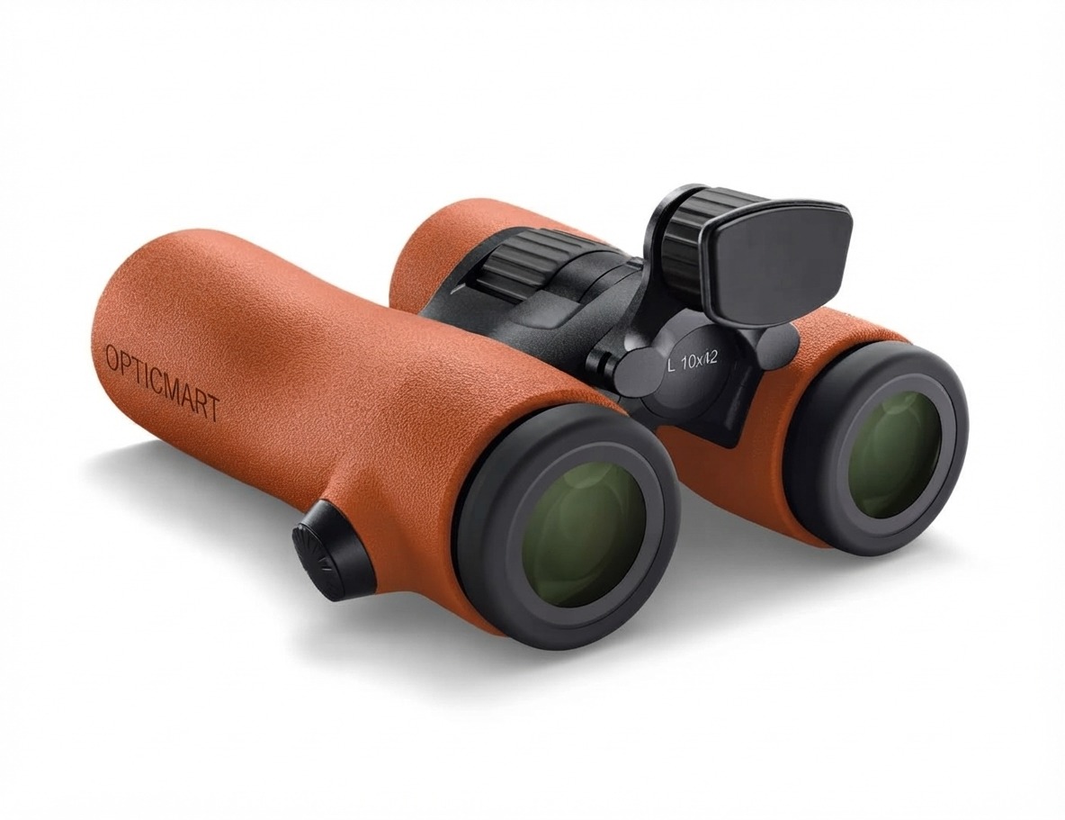 OpticMart Pure 12x42 Binoculars – Burnt Orange Outdoor & Birdwatching Optics thumbnail 3